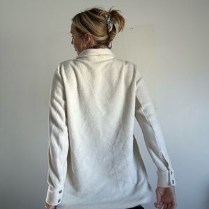 Snap button up cream fleece